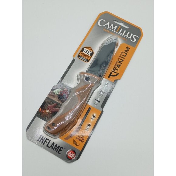 Camillus Inflame Folding Knife 3.25" Titanium 440 Steel Blade Synthetic Handle - Picture 8 of 11